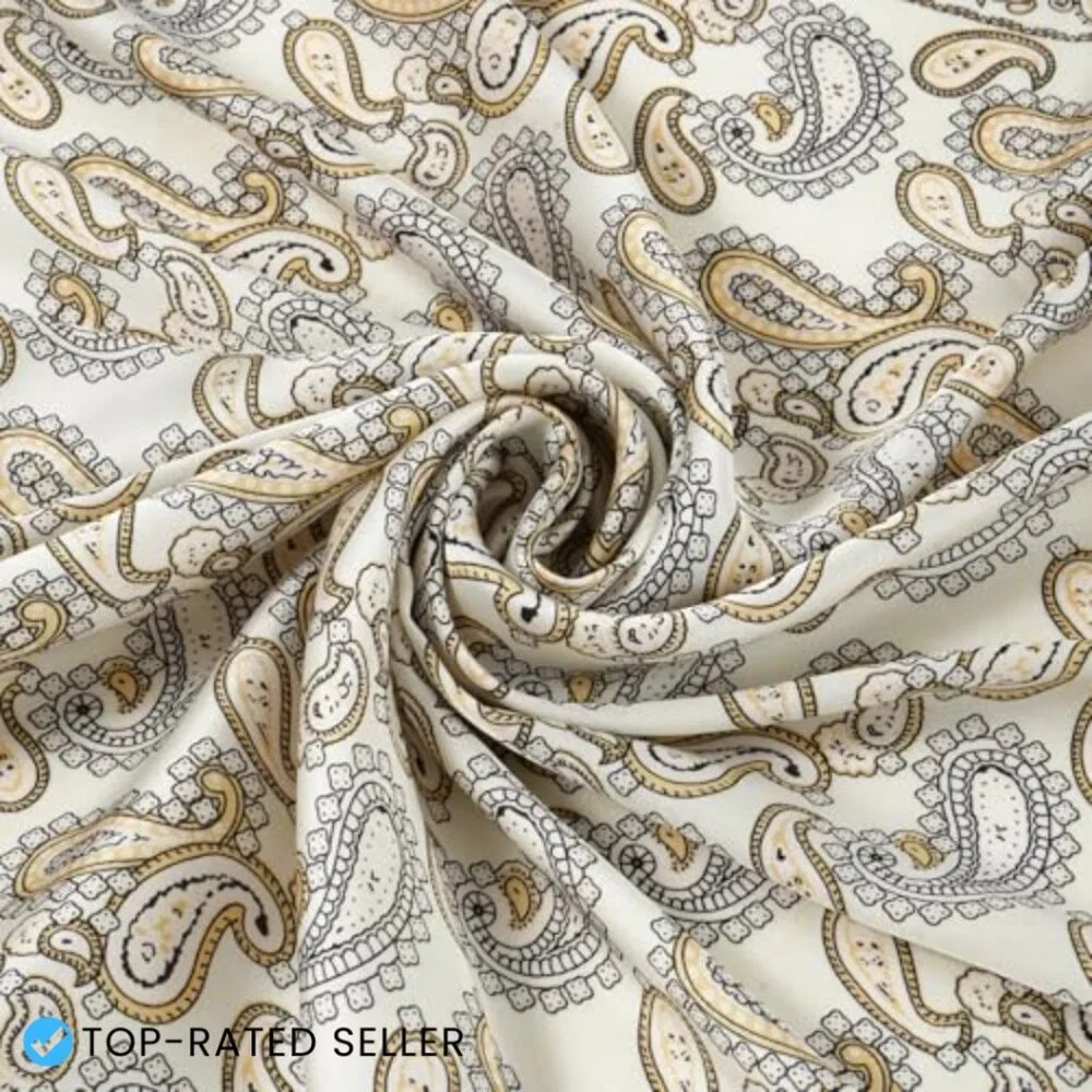 Vintage Silk Feel Square Scarf Men's Satin Bandana Geometry Print Fashion